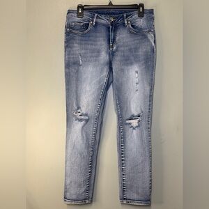 Roebuck & Co.‎ Distressed Women's Cropped Denim Blue Jeans Size 10